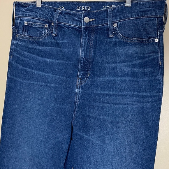 J. Crew Denim Trouser 1996 Semi-Stretch Resin Rinse Wide Leg Jeans Size 33 CC566 - Picture 5 of 13